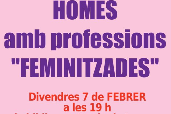 Taula rodona: homes amb professions “feminitzades”